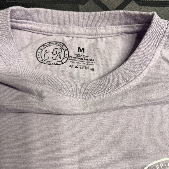 Puppie Love Women’s Lavender Easter Short Sleeve Cotton Tee Medium - Picture 5 of 7